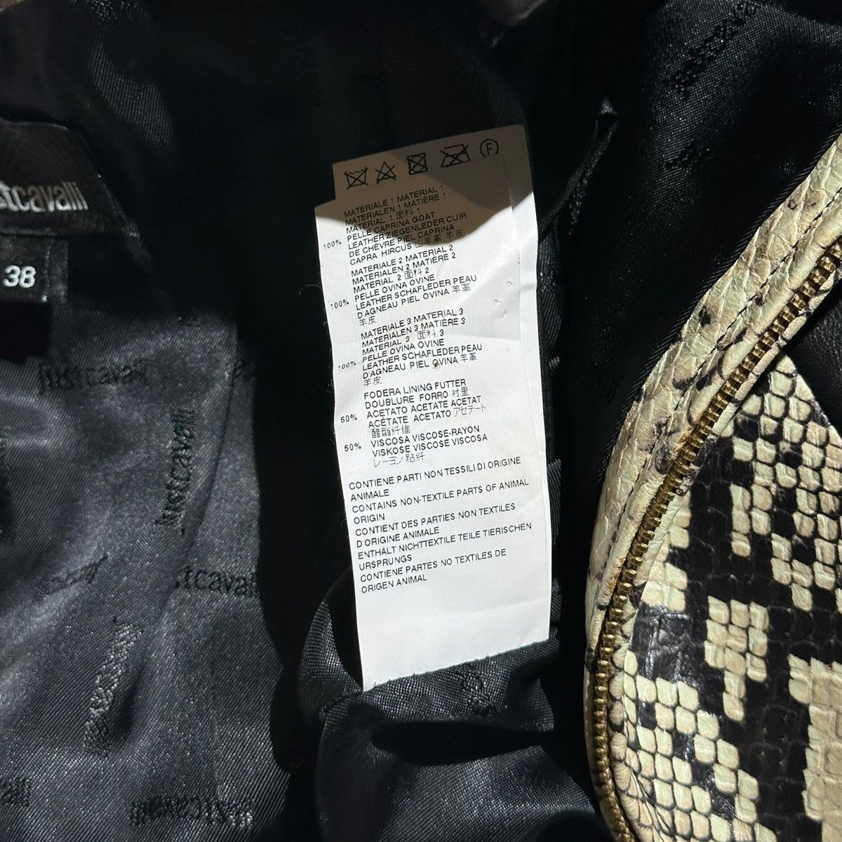 Just Cavalli × Roberto Cavalli Leather python paneled dress Size XS / US 0-2 / IT 36-38 - 6 Thumbnail