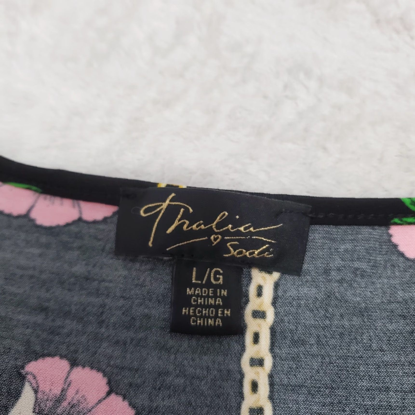Vintage VINTAGE Thalia Sodi Maxi Dress Women L Black Sleeveless Floral Chain Print Stretch Size L / US 10 / IT 46 - 3 Thumbnail