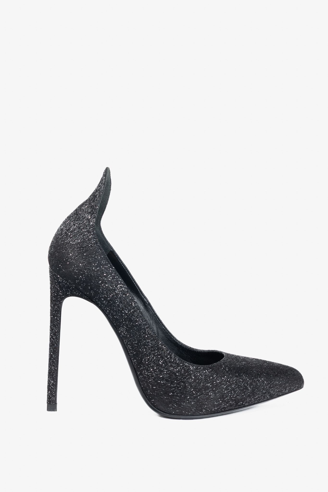 Saint Laurent Paris Saint Laurent Thorn Sparkle High-Counter Pointed-Toe Pumps Size US 6 / IT 36 - 1 Thumbnail