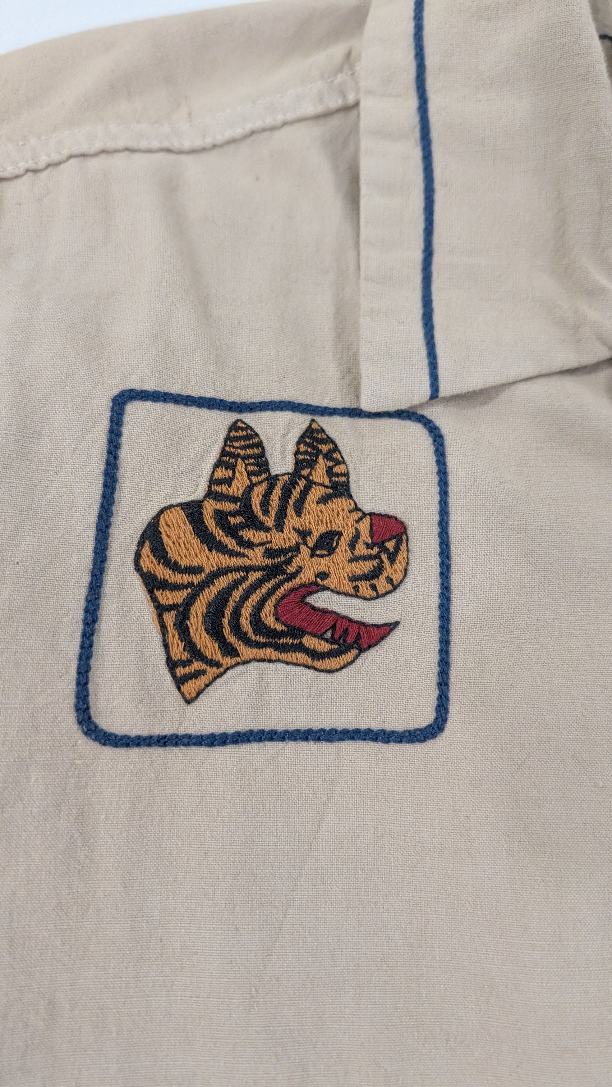 Samuel Zelig Box Camp Shirt Embroidered Art