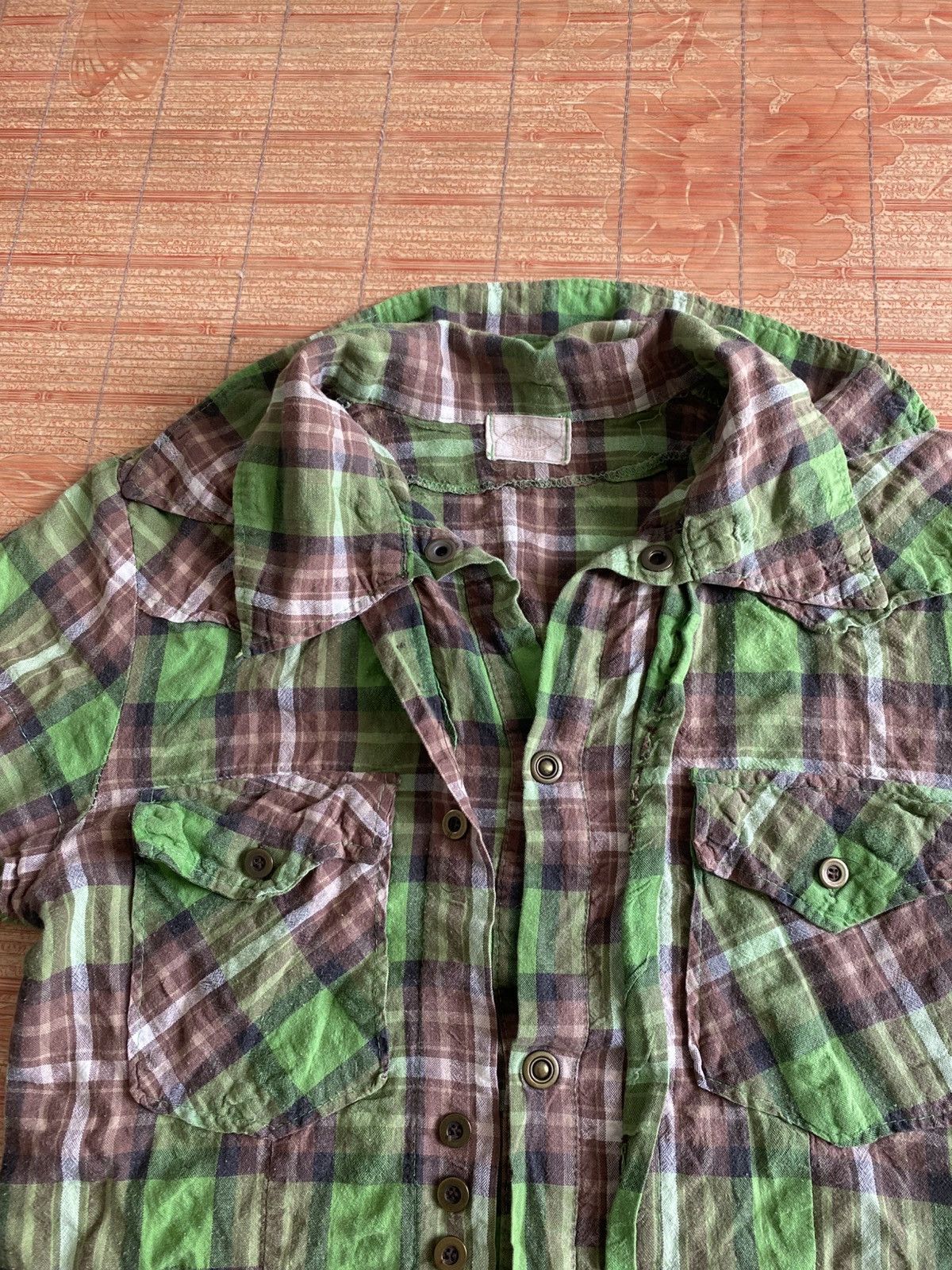If Six Was Nine Japanese plaid double layer buttonshirt vkei kmrii goa Size US M / EU 48-50 / 2 - 2 Thumbnail