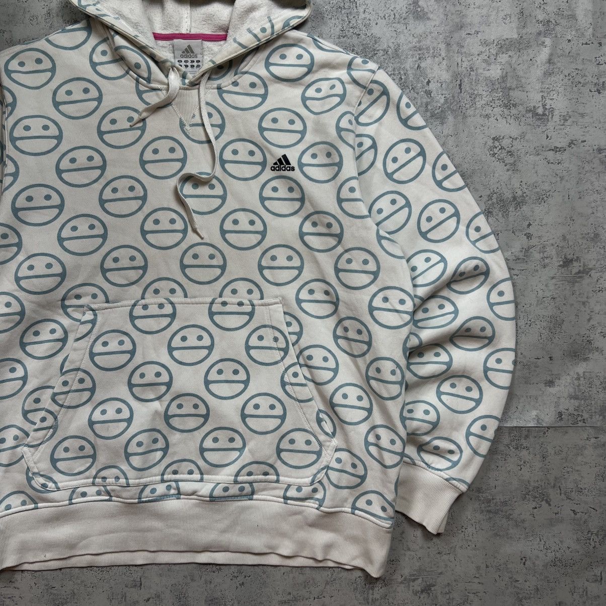 Adidas 00s ADIDAS BASIC LOGO VINTAGE Y2K OVERSIZED PULLOVER HOODIE Size US XL / EU 56 / 4 - 3 Thumbnail