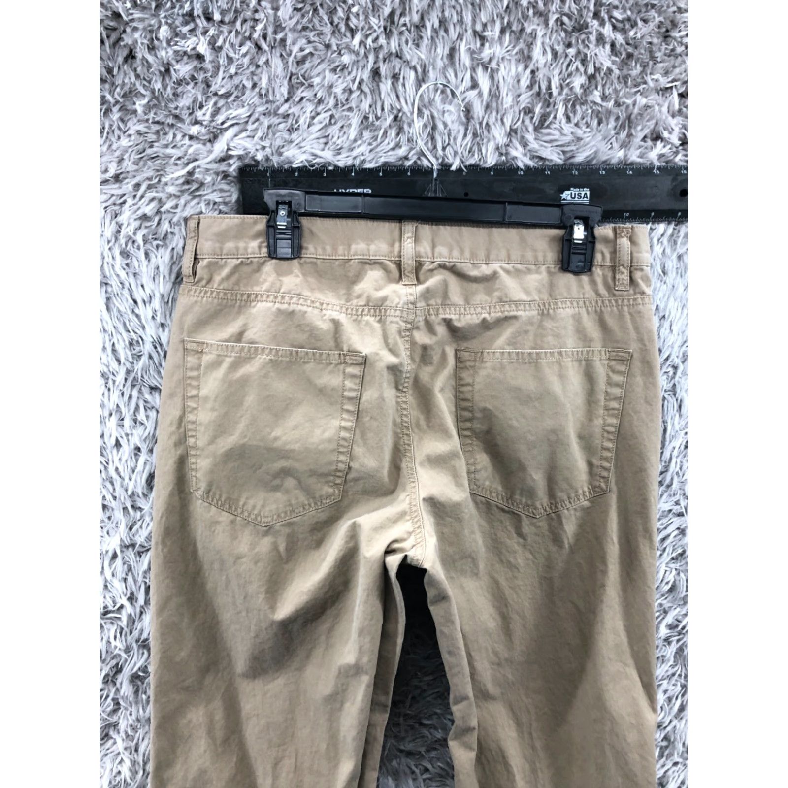 Vintage Sonoma Chino Pants 32x32 Beige Medium Wash Logo Flat Front 5-Pocket Classic Straight Men’s Pants Size US 32 / EU 48 - 6 Thumbnail