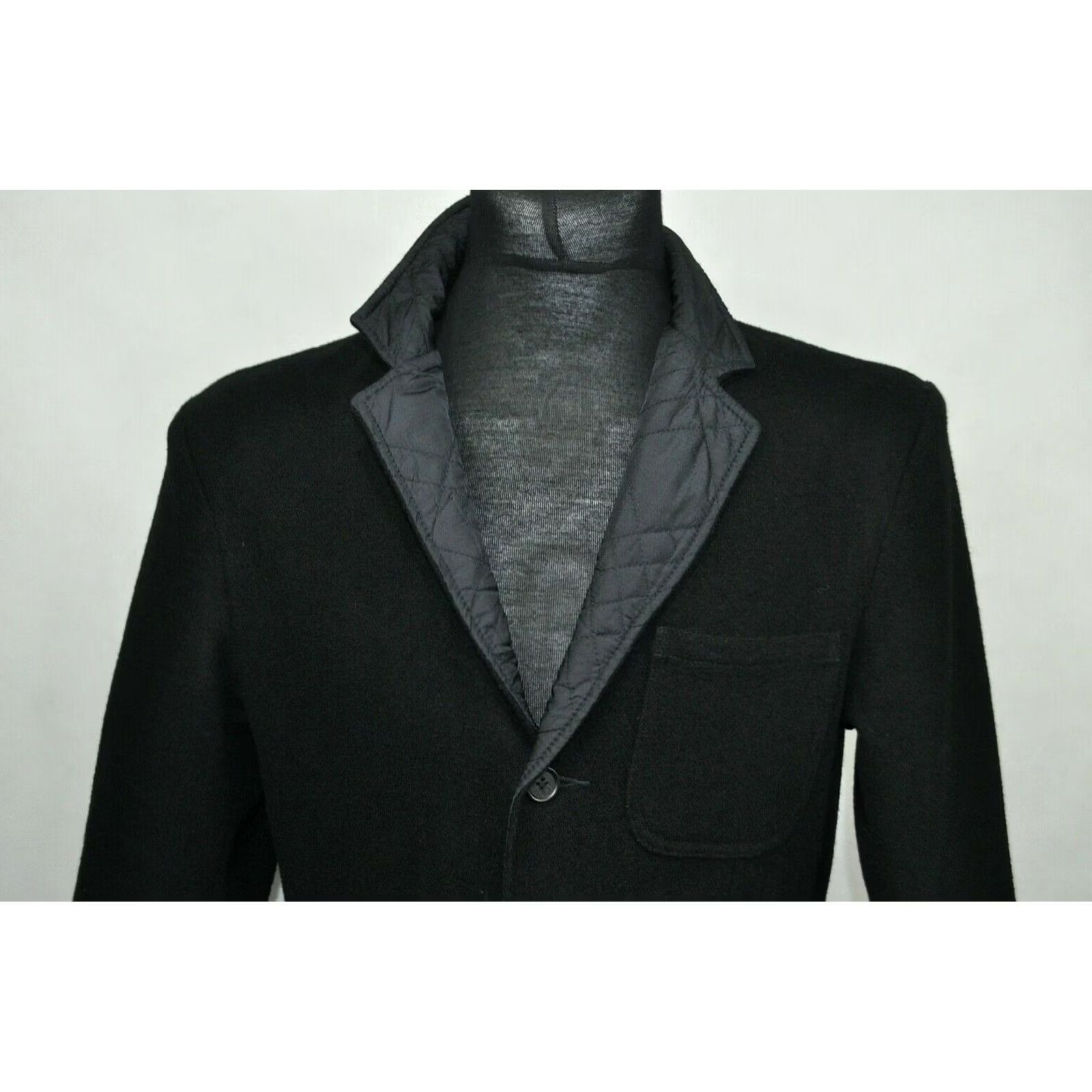 Levi's Levi's Reversible Quilted Wool Jacket M Mens Black Wool 54cm Chest 75cm Length 63cm Sleeve 23.62in Size US M / EU 48-50 / 2 - 5 Thumbnail