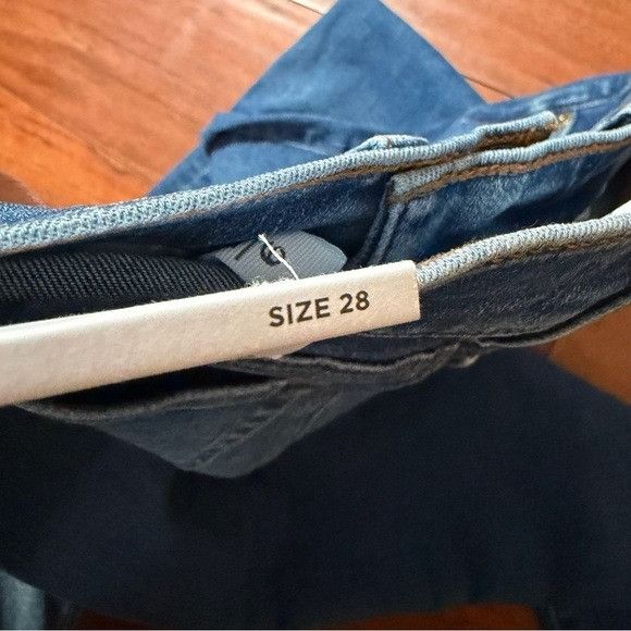 Loft LOFT The Kick Crop High Rise Blue Flare Jeans Sz 28 Size 28" / US 6 / IT 42 - 7 Thumbnail