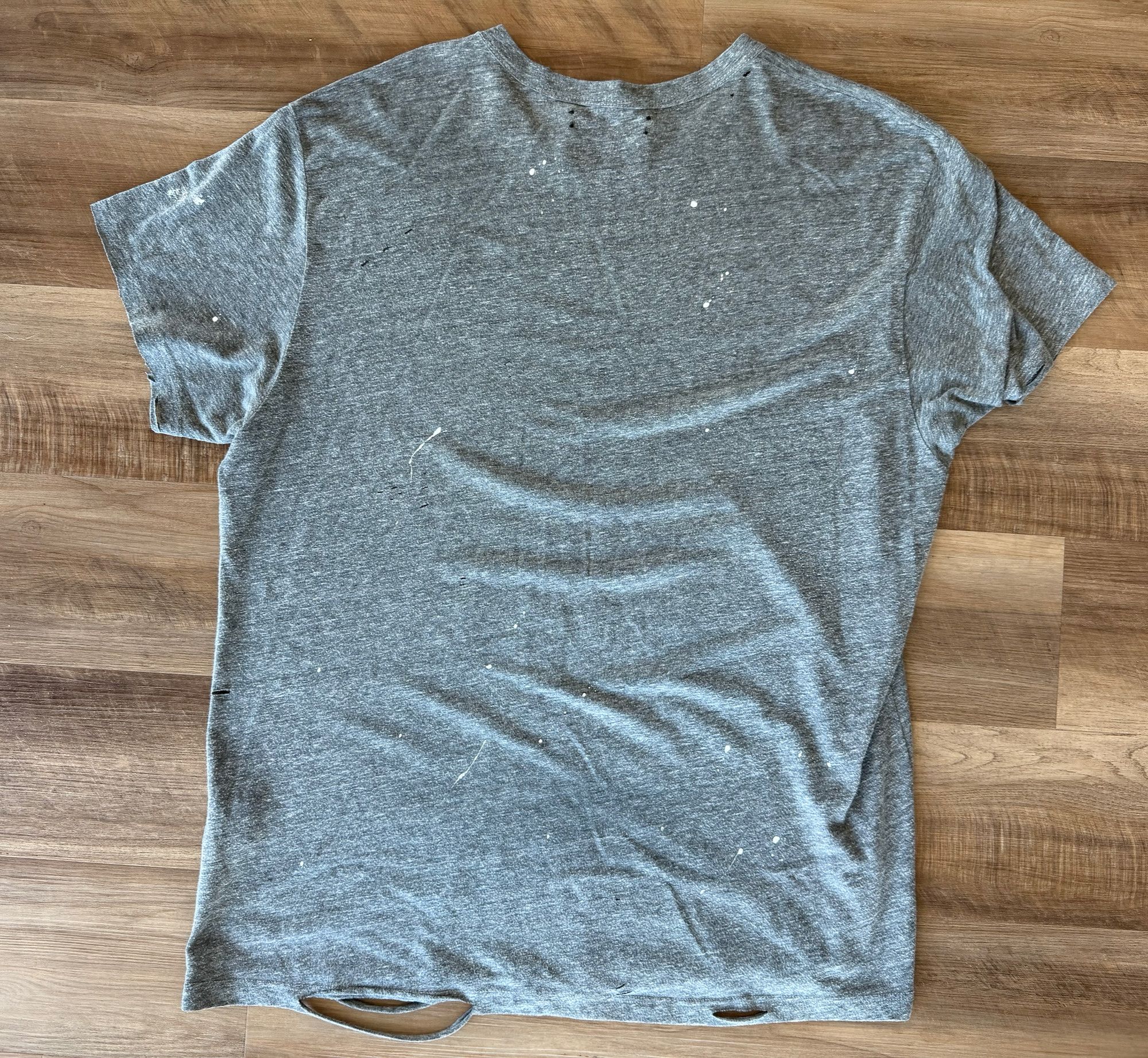 Amiri AMIRI Shotgun Distressed Gray T-Shirt Size US M / EU 48-50 / 2 - 2 Thumbnail