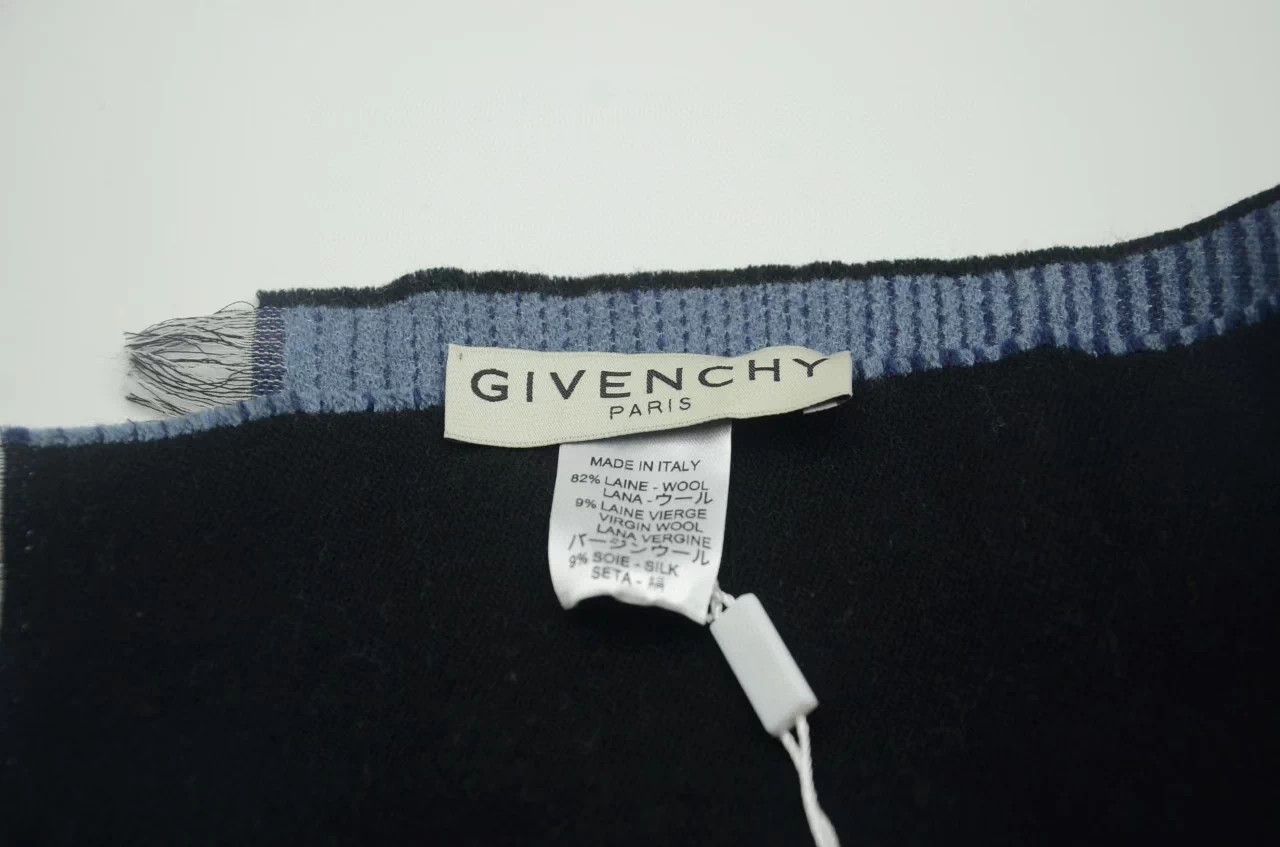 Givenchy Givenchy Double Sided Black White Gradient Wool Silk Scarf Size ONE SIZE - 5 Thumbnail