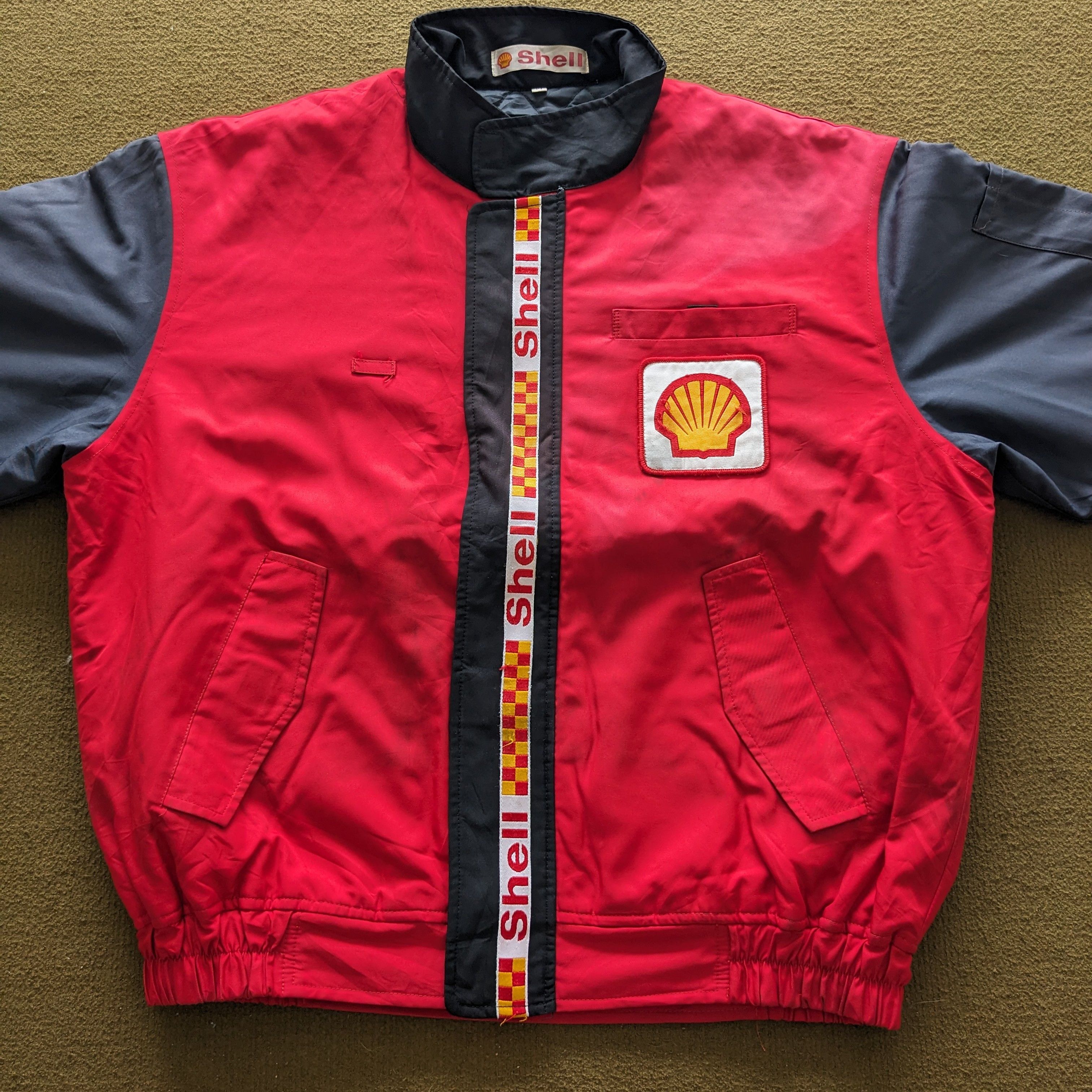 Vintage Vintage SHELL Formula One Oil Fuel Racing Jacket Size US L / EU 52-54 / 3 - 2 Thumbnail
