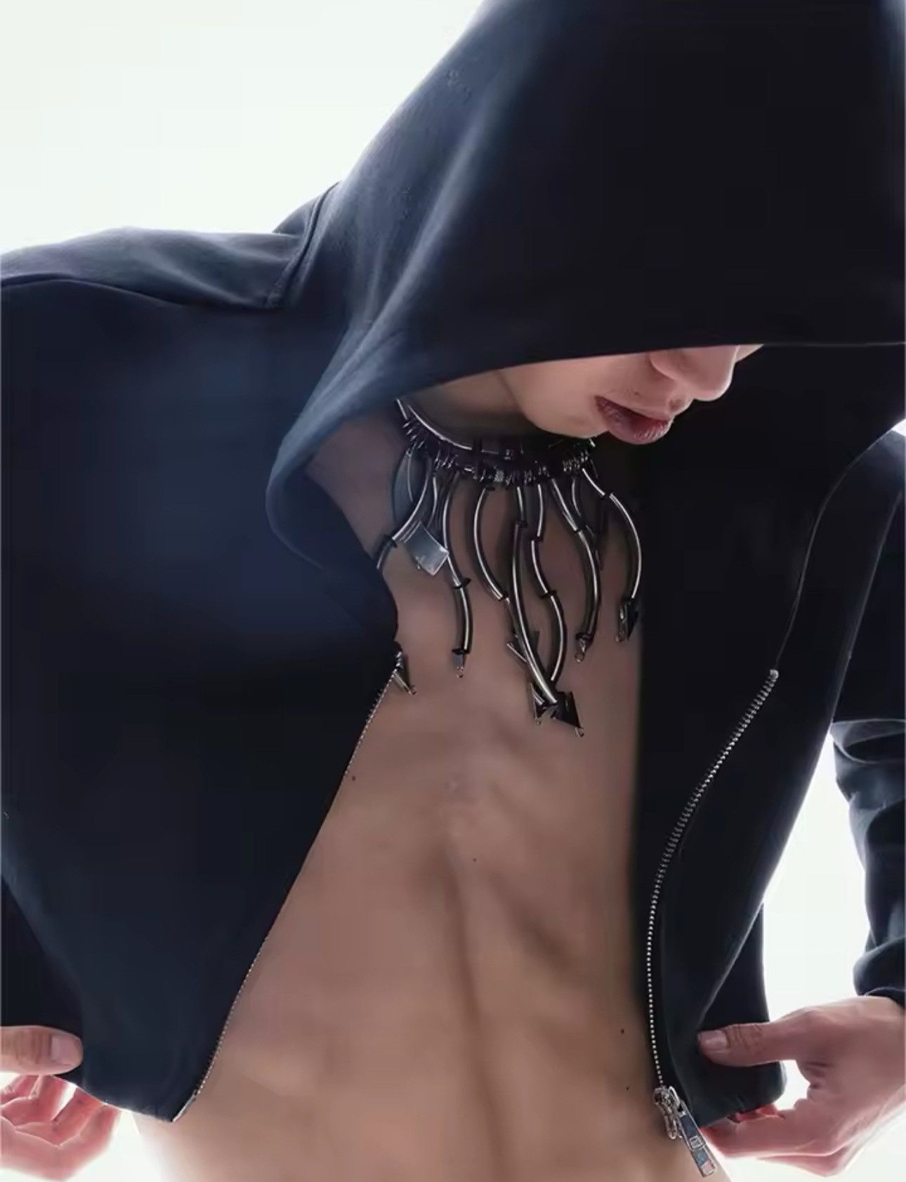 Other Punk Heavy Gothic Style Chain Necklace Size ONE SIZE - 3 Thumbnail