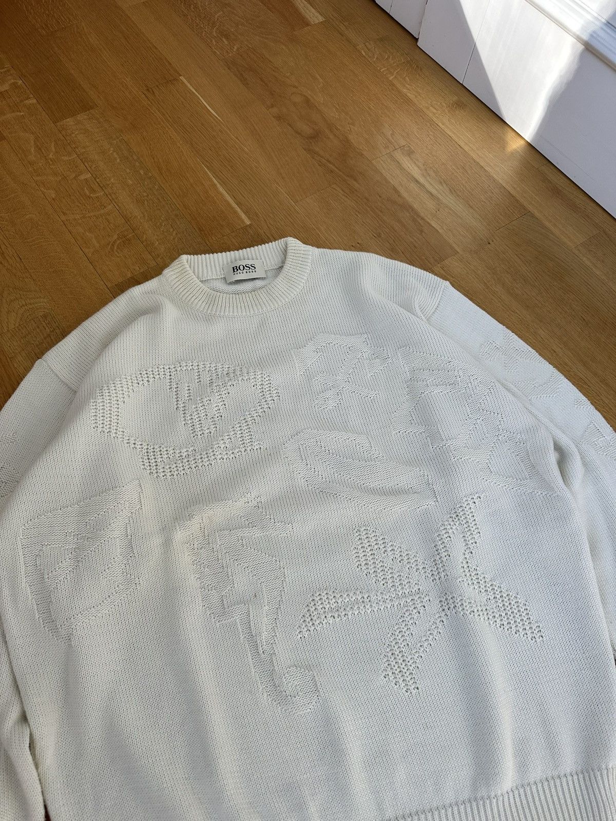 Hugo Boss 90’s West Germany Hugo Boss Knit Sweater Sea Accents Size US L / EU 52-54 / 3 - 6 Thumbnail