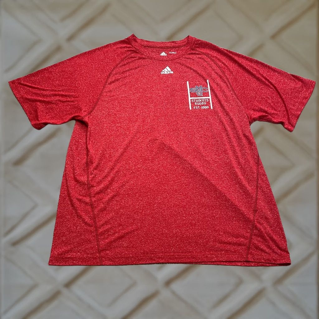 Adidas Adidas Rugby Shirt Mens 2XL Red Short Sleeve Saint Mary's Student Logo Climalite Size US XXL / EU 58 / 5 - 1 Thumbnail