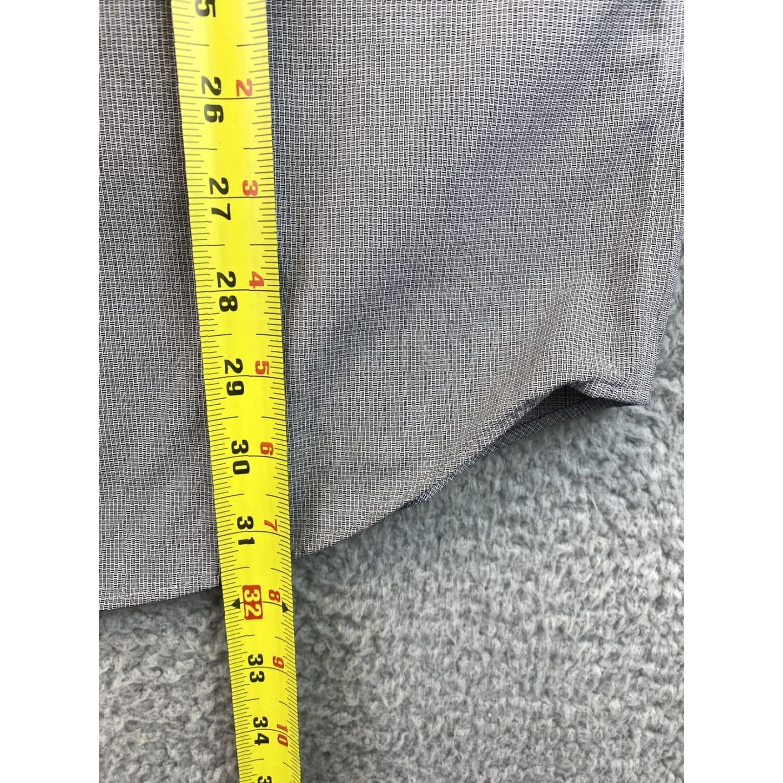 Banana Republic Banana Republic Shirt XL Men's Gray Button-Front /85-31, Cotton Blend, Knit, Button-Down Collar, Long Sleeve, Non-Iron, Regular Fit Size US XL / EU 56 / 4 - 7 Thumbnail