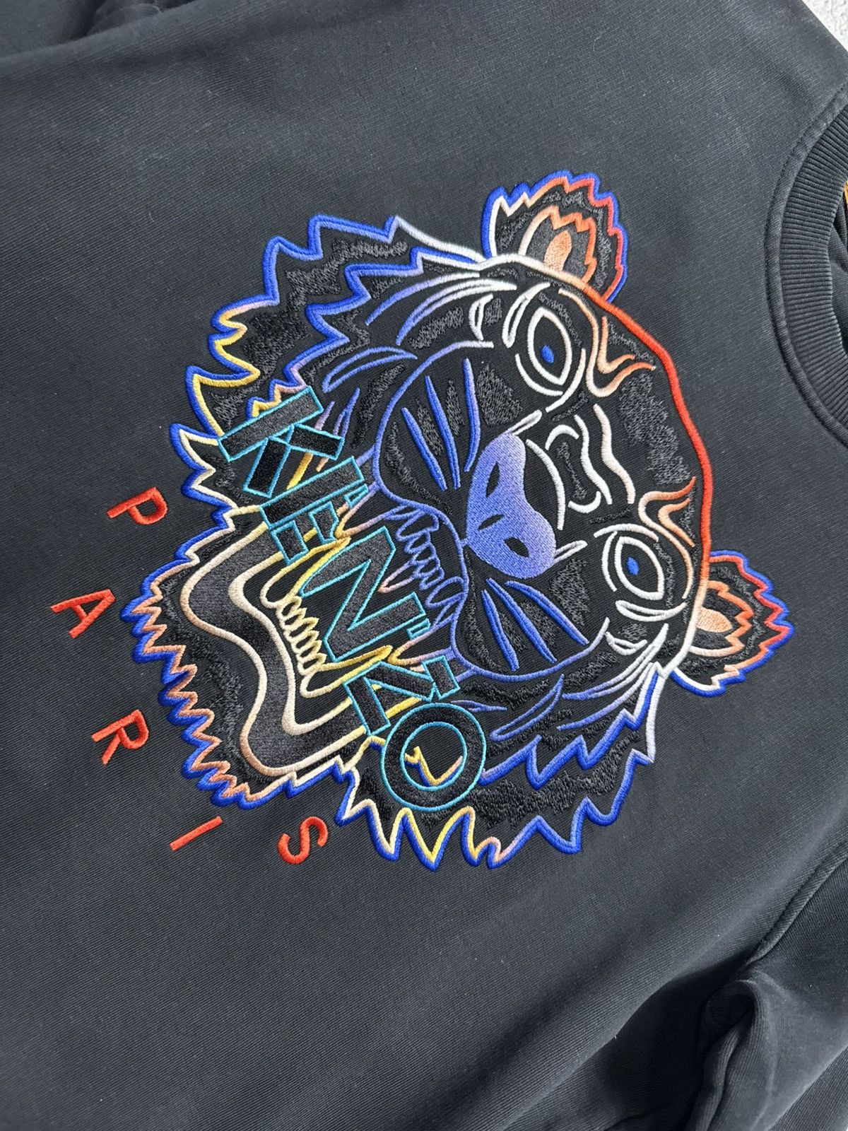 Kenzo Kenzo Paris Tiger Sweatshirt Big Logo Black Size S Size US S / EU 44-46 / 1 - 5 Thumbnail