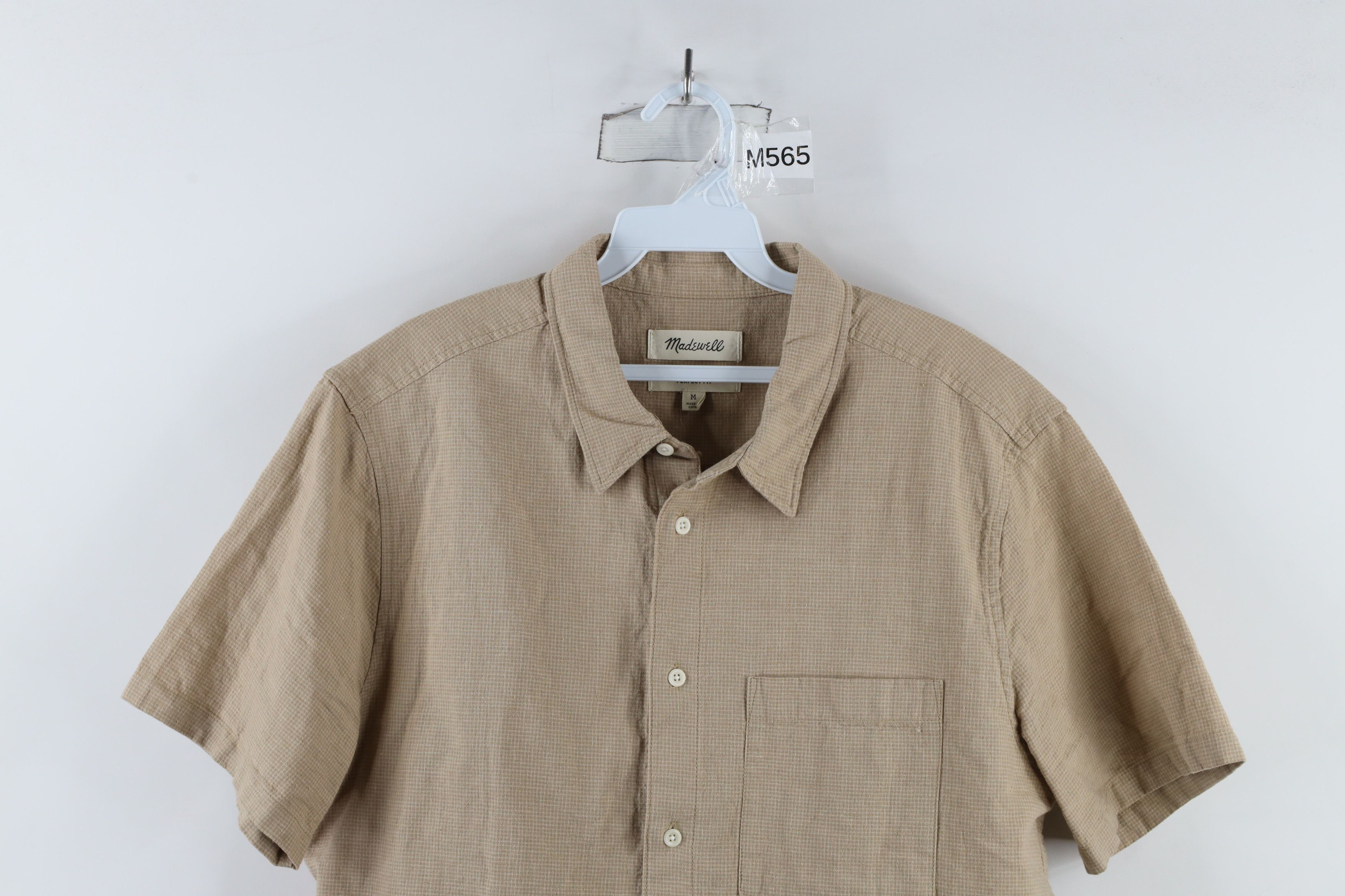 Madewell × Vintage Madewell Fit Linen Blend Short Sleeve Collared Button Shirt Size US M / EU 48-50 / 2 - 2 Thumbnail
