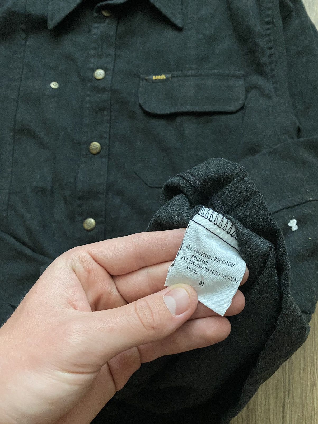 Lee × Vintage 1970s Lee vintage Wool/viscous Pearl Snap Over-Shirt Size US XL / EU 56 / 4 - 5 Thumbnail