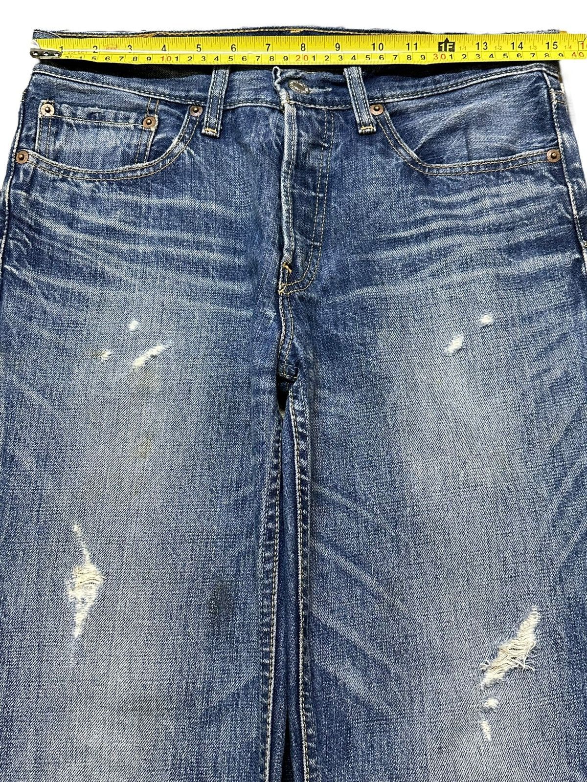 Levi's Vintage Levis 501 Classic Faded Wash Style Distress Jeans Size US 30 / EU 46 - 11 Thumbnail