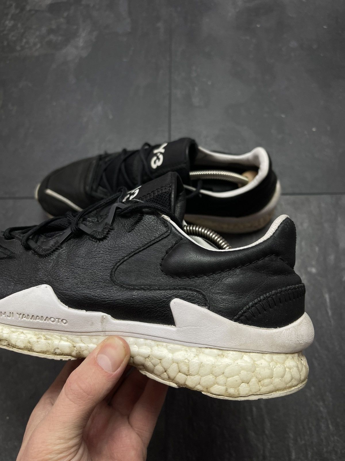 Adidas × Vintage × Yohji Yamamoto Vintage adidas y-3 low top leather sneakers Size US 9 / EU 42 - 10 Thumbnail