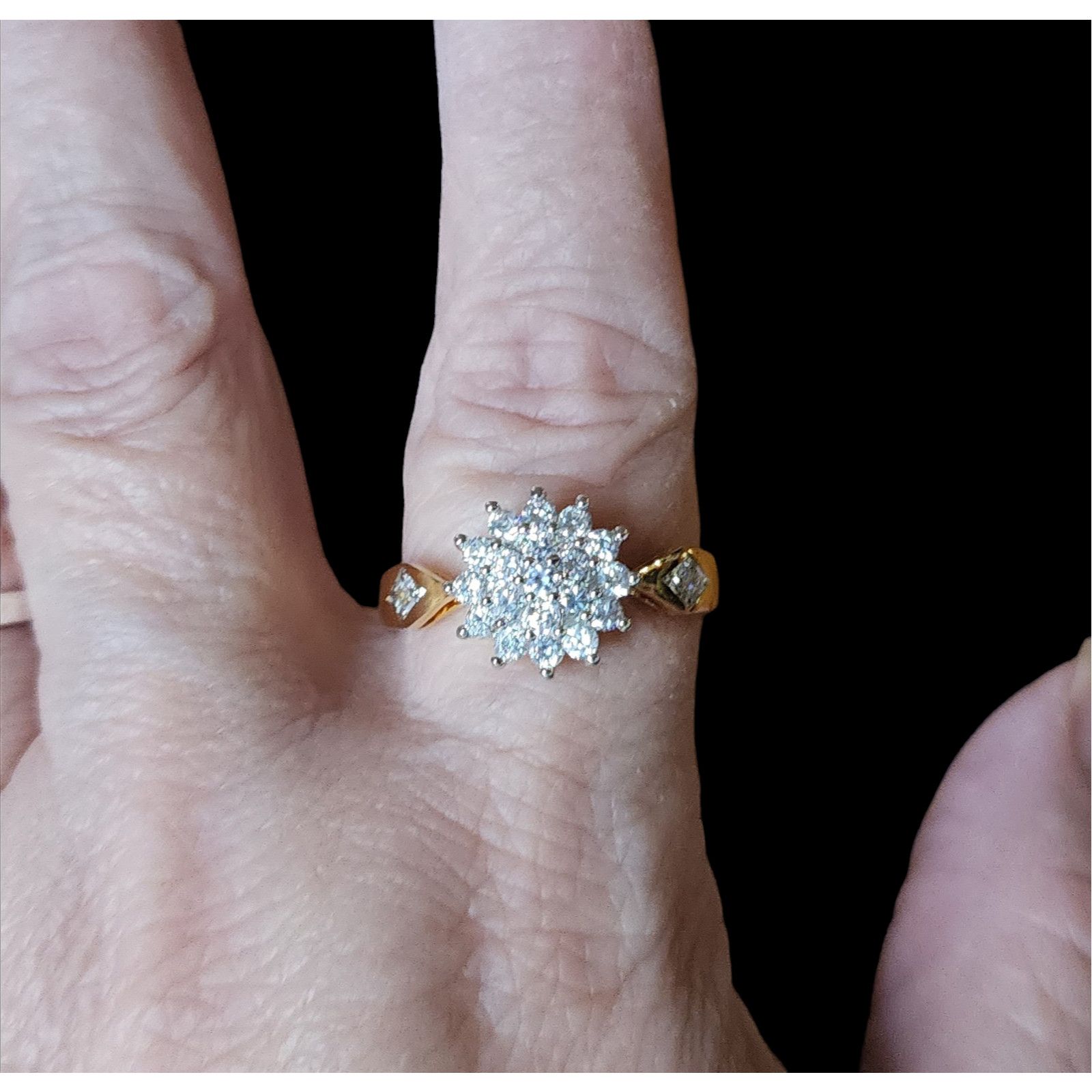 REGAL Two tone Cubic zirconia 14kt Gold plated ring size 10.75 Size ONE SIZE - 7 Thumbnail
