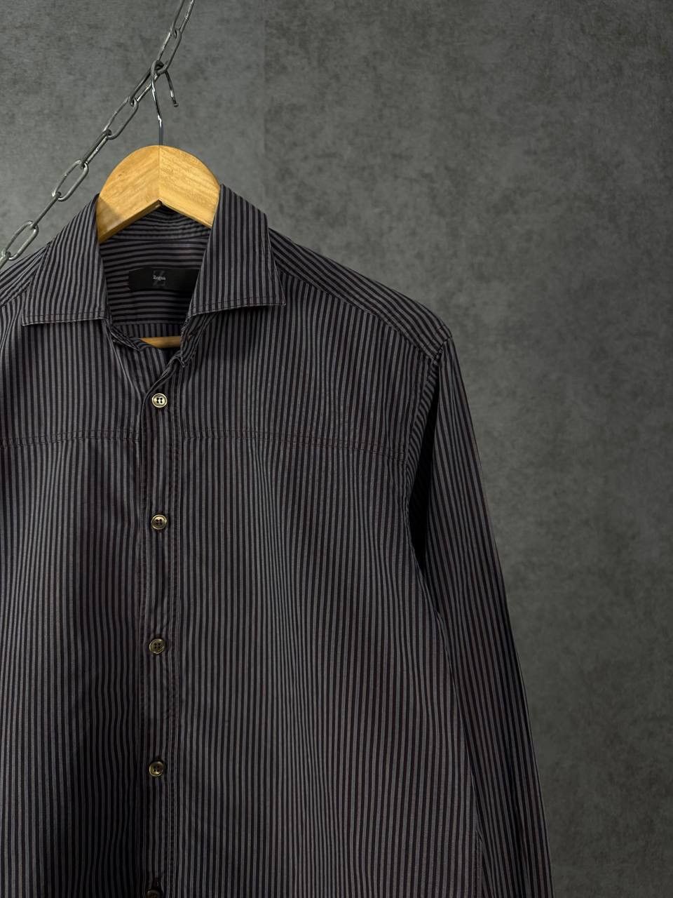 Z Zegna Z Zegna luxury designer striped shirt Size US L / EU 52-54 / 3 - 2 Thumbnail