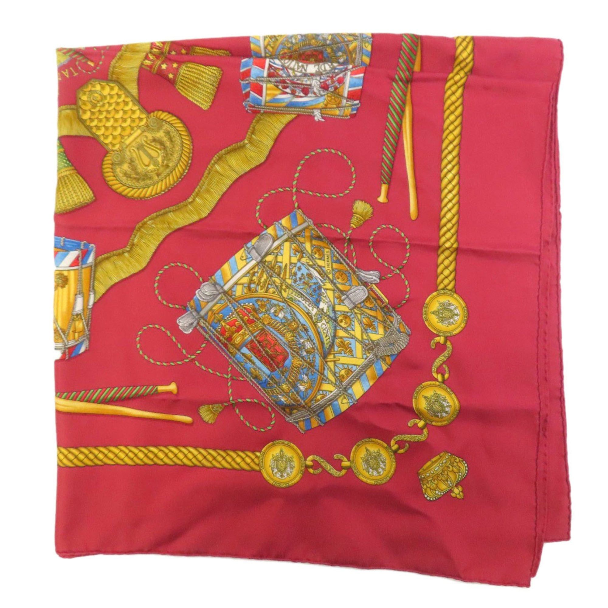 Hermes Stole Reversible Scarf Silk Angora Wine Red HELMES Belt Pattern Nausicaa Hermes Hermes Stole Reversible Scarf Silk Angora Wine Red  main image 4