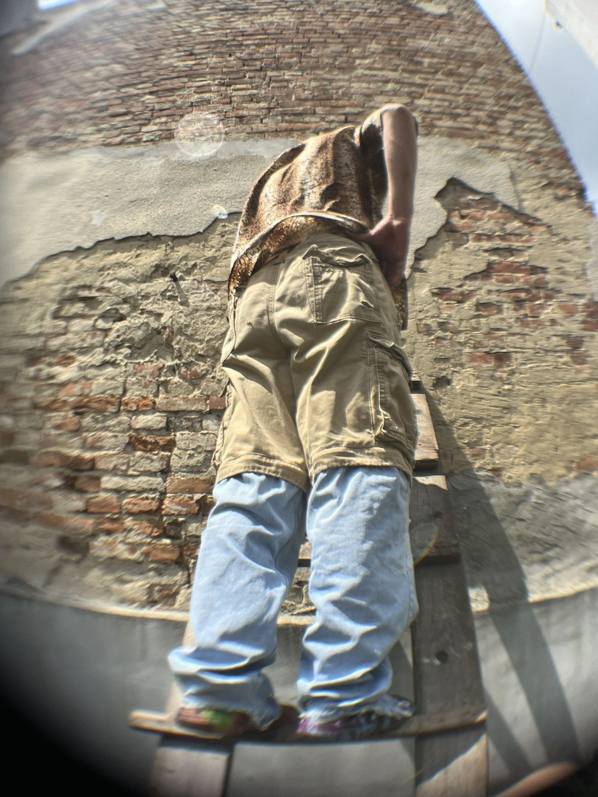 Handmade Custom transformer distressed cargo jeans pants+shorts grung Size US 36 / EU 52 - 3 Thumbnail