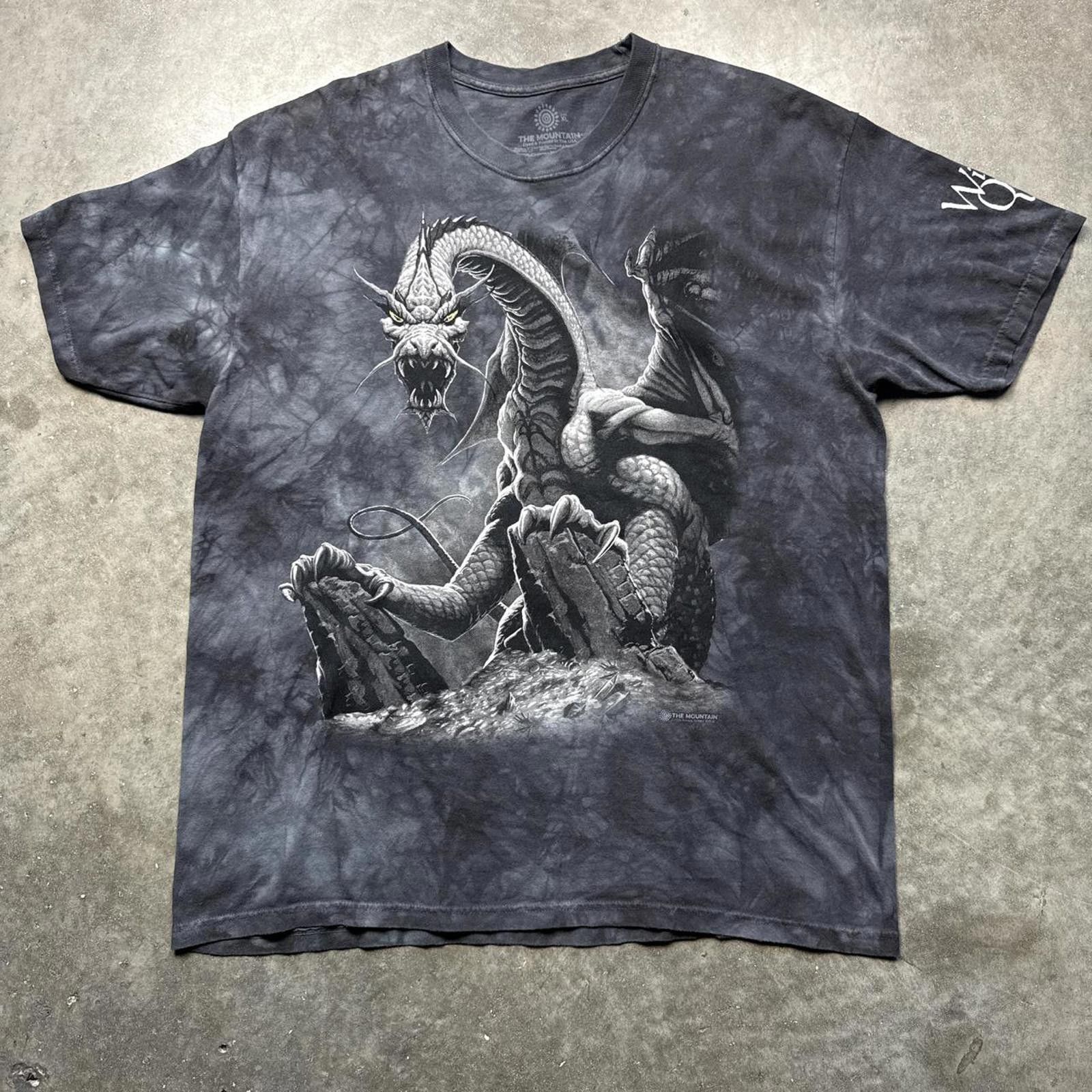 The Mountain The Mountain Fantasy Jabberwocky Dragon Y2k 2001 T-Shirt Size US XL / EU 56 / 4 - 1 Thumbnail