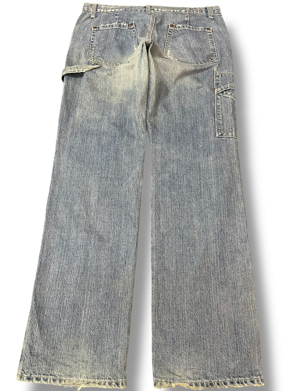 Japanese Brand Vintage Et Boit Carpenter Cargo Distressed Denim Size US 33 - 5 Thumbnail