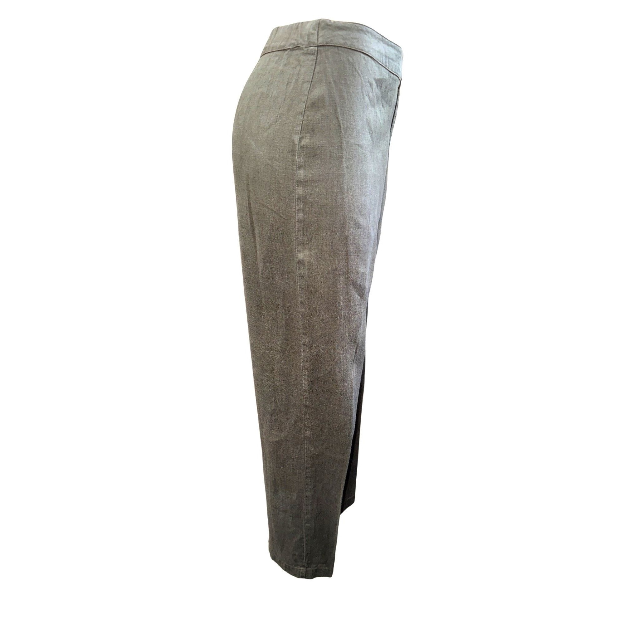 Chicos Chicos Design Vintage Linen Pants Olive Green Straight Leg H Size 26" / US 2 / IT 38 - 5 Thumbnail