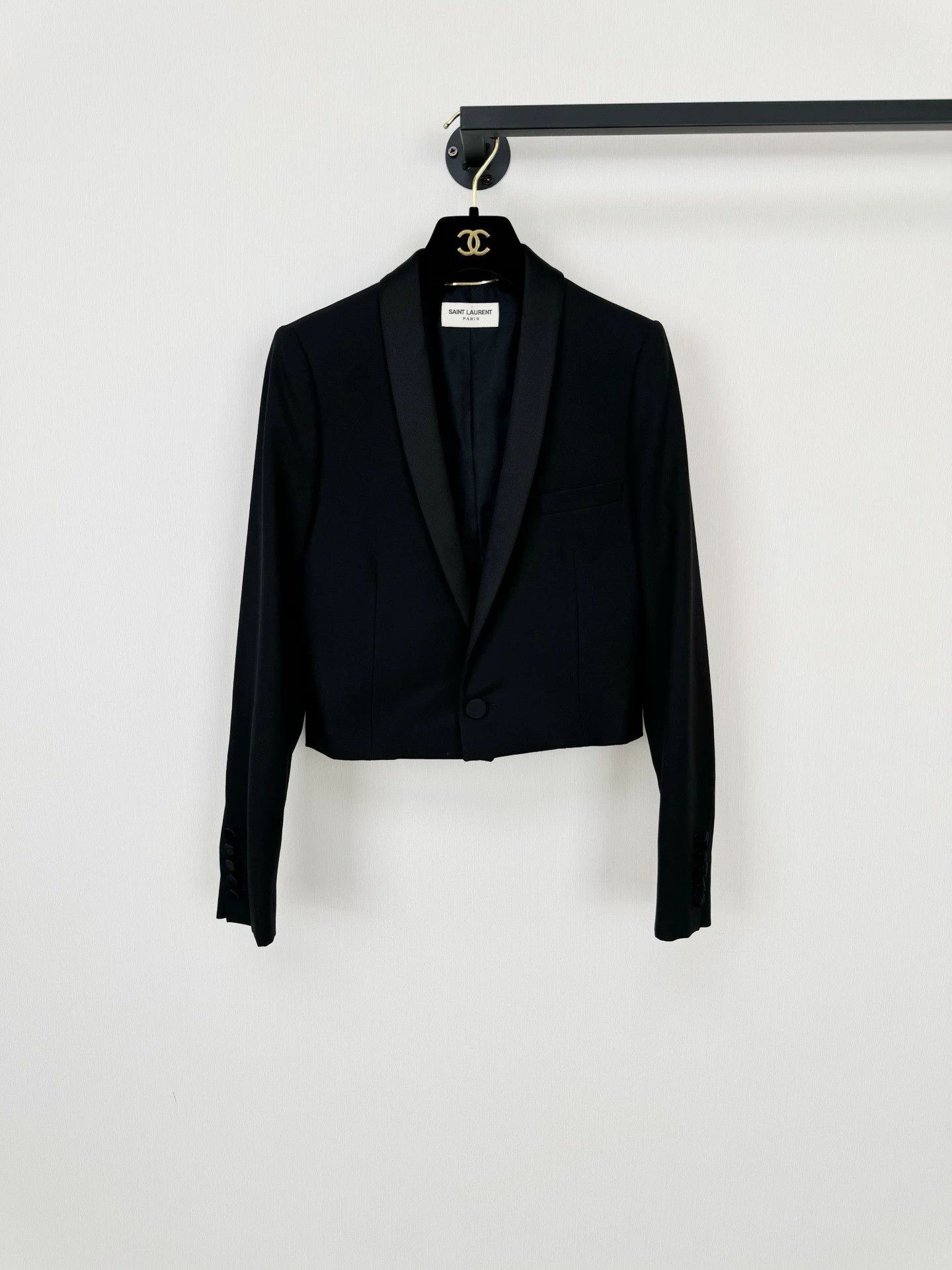 Saint Laurent Paris Saint Laurent Paris Wool short jacket Size US XS / EU 42 / 0 - 1 Thumbnail
