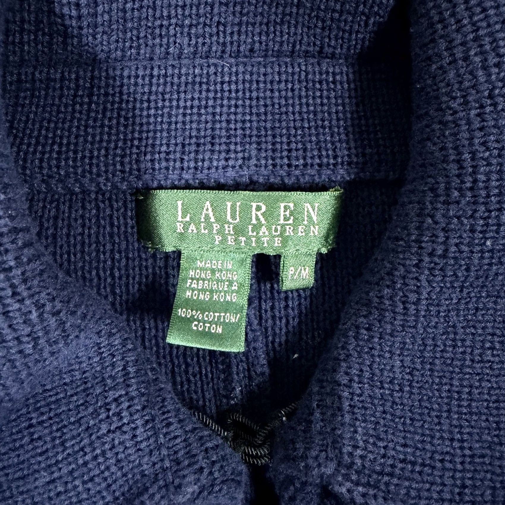 Ralph Lauren Lauren Ralph Lauren Pea Coat Style Knit Jacket Women’s Size PM Blue Sweatshirt/Coat Knit Jacket Size M / US 6-8 / IT 42-44 - 3 Thumbnail