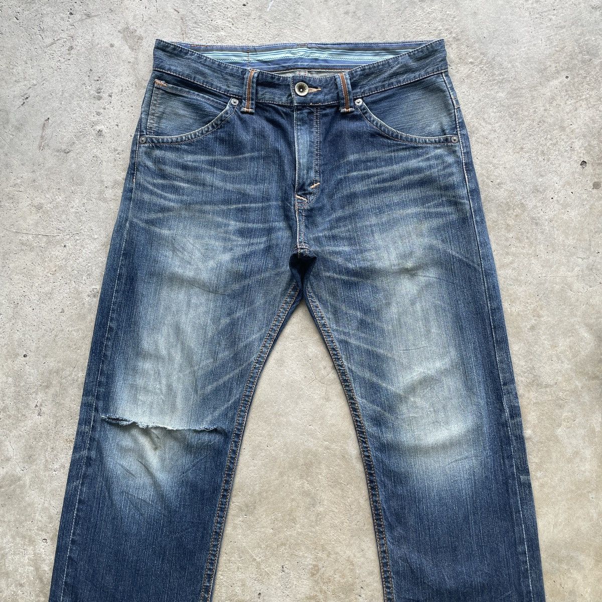 Edwin W36x33.5 Vintage Edwin XV Distressed Faded Pants Denim Jeans Size US 36 / EU 52 - 4 Thumbnail
