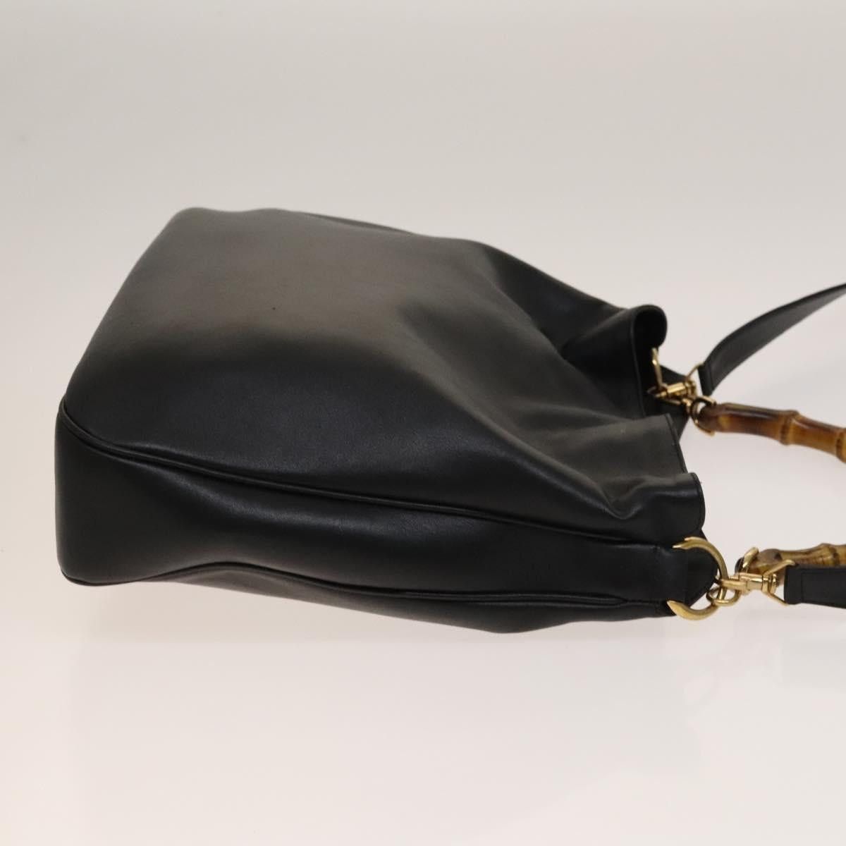 Gucci GUCCI Bamboo Shoulder Bag Leather Black Gold 001 1998 001 Size ONE SIZE - 4 Thumbnail