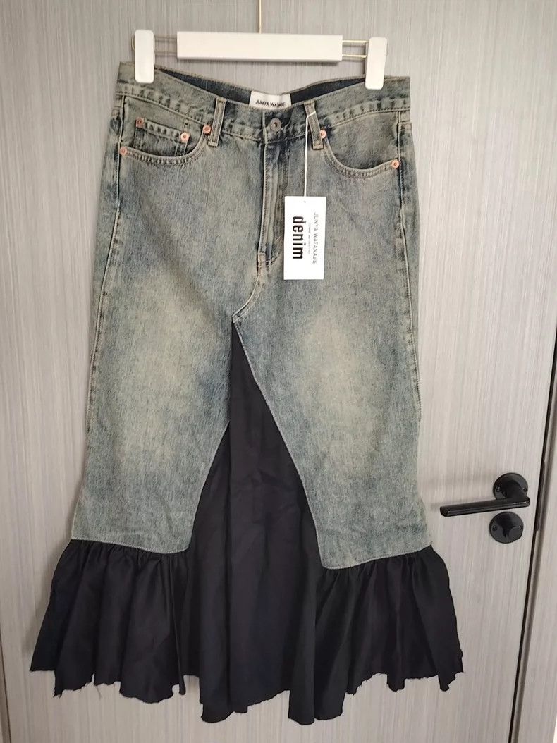 Junya Watanabe Junya Watanabe Denim Patchwork Mermaid Skirt Size 28" / US 6 / IT 42 - 1 Thumbnail