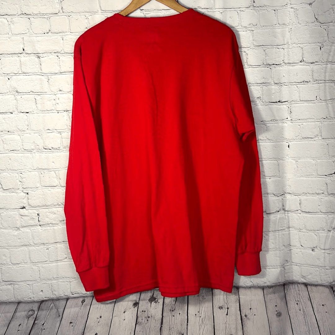 NFL Majestic New England Patriots Shirt Long Sleeve Front Logo NFL Red XL Mens Size US XL / EU 56 / 4 - 4 Thumbnail