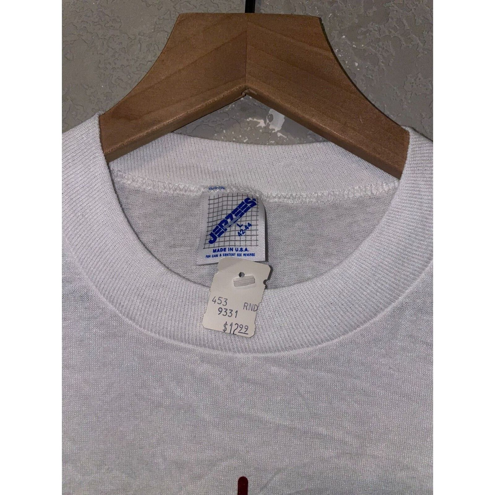 Jerzees Vintage Las Vegas Shirt Reflective Graphic White L White Tee Size US L / EU 52-54 / 3 - 9 Thumbnail