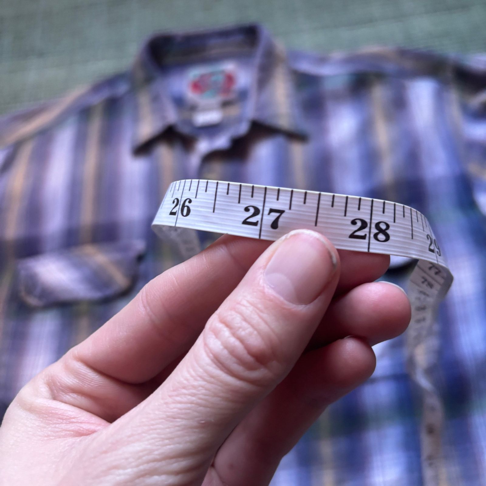 Vintage Vintage 90s protest blues grunge plaid cotton flannel shirt Size US L / EU 52-54 / 3 - 7 Thumbnail