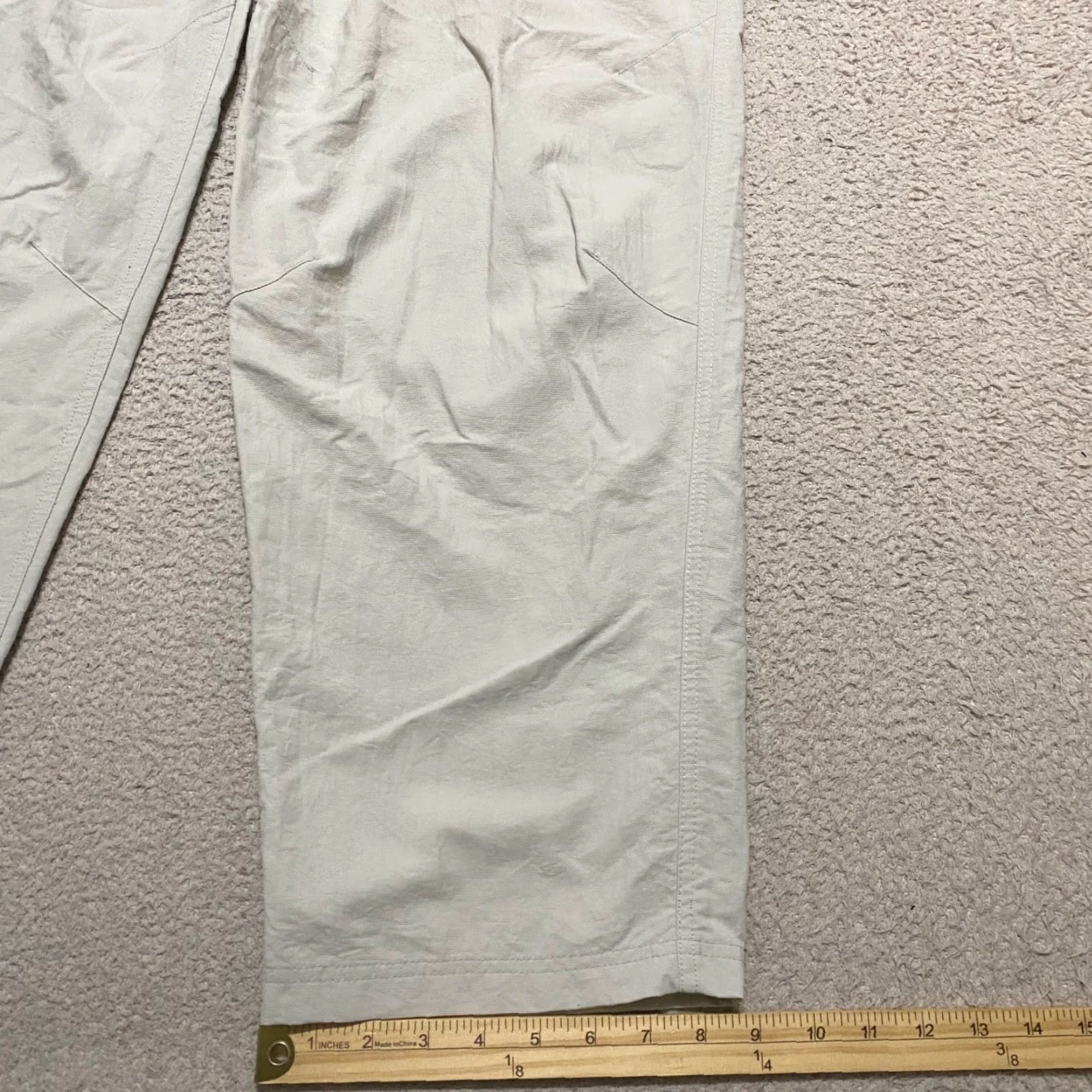 Vintage Riders Rail Riders Mens XL Pants Beige Relaxed Straight Chino Nylon Outdoor Casual Travel Pockets Logo Button Size US 36 / EU 52 - 5 Thumbnail