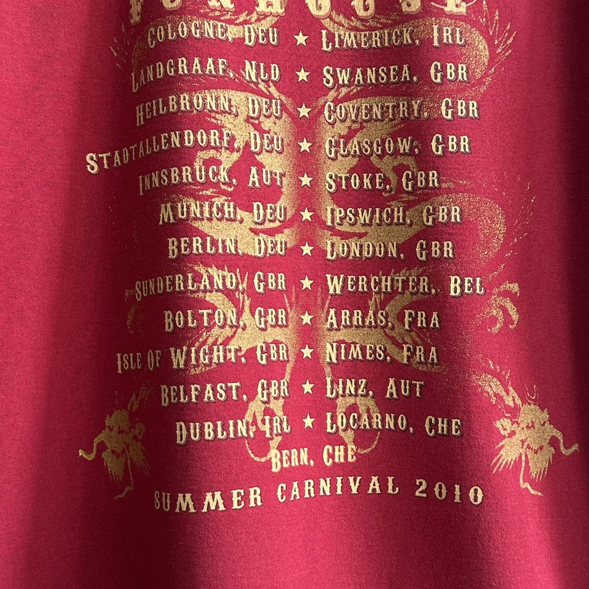 Band Tees × Vintage Vintage 2010 Pink Funhouse Summer Carnival Tour Tee Size US M / EU 48-50 / 2 - 8 Thumbnail