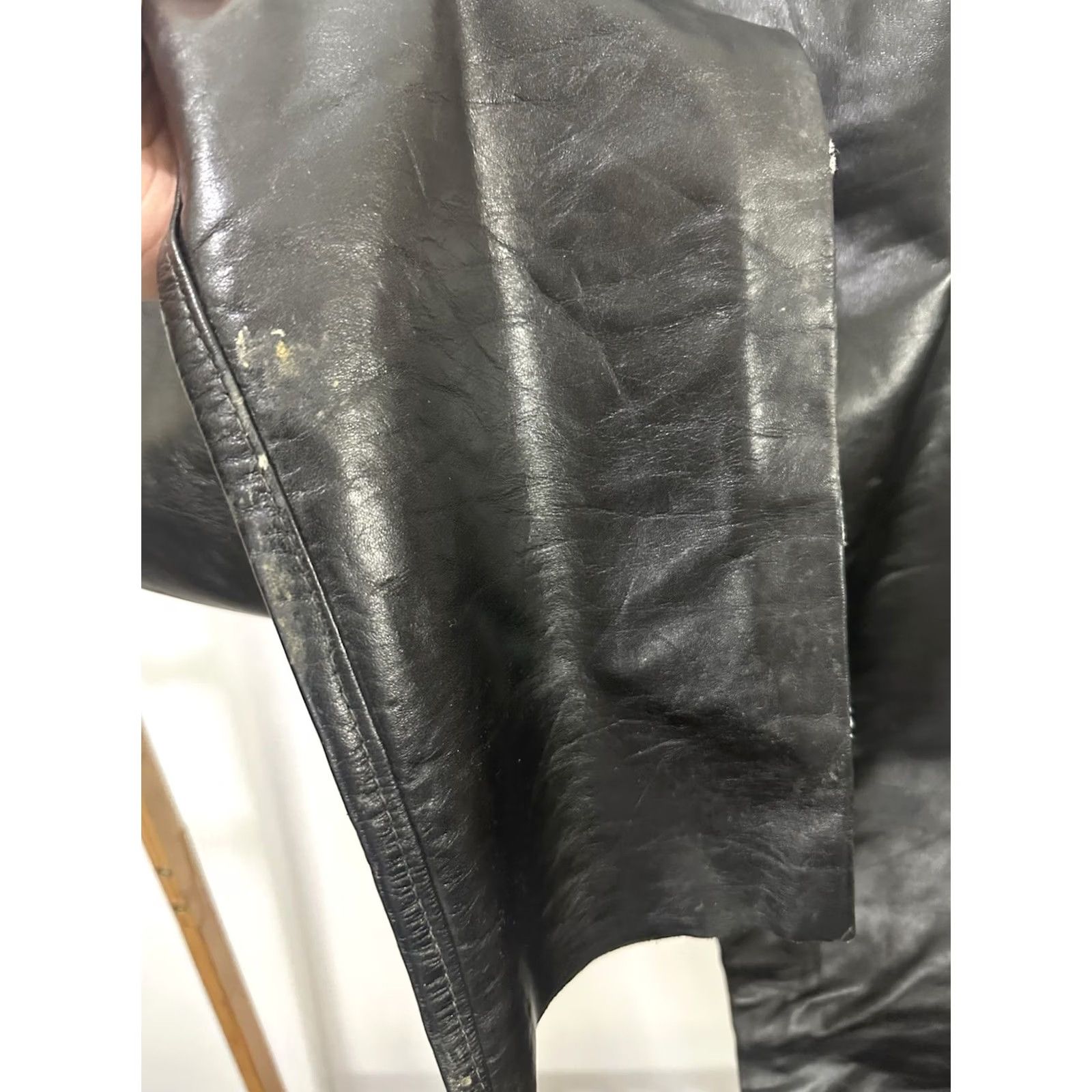 Harley Davidson VTG Harley-Davidson Men’s Black Leather Biker Pants Size 33 AMF 70s Motorcycle Bootcut Inseam 32 Size US 32 / EU 48 - 8 Thumbnail