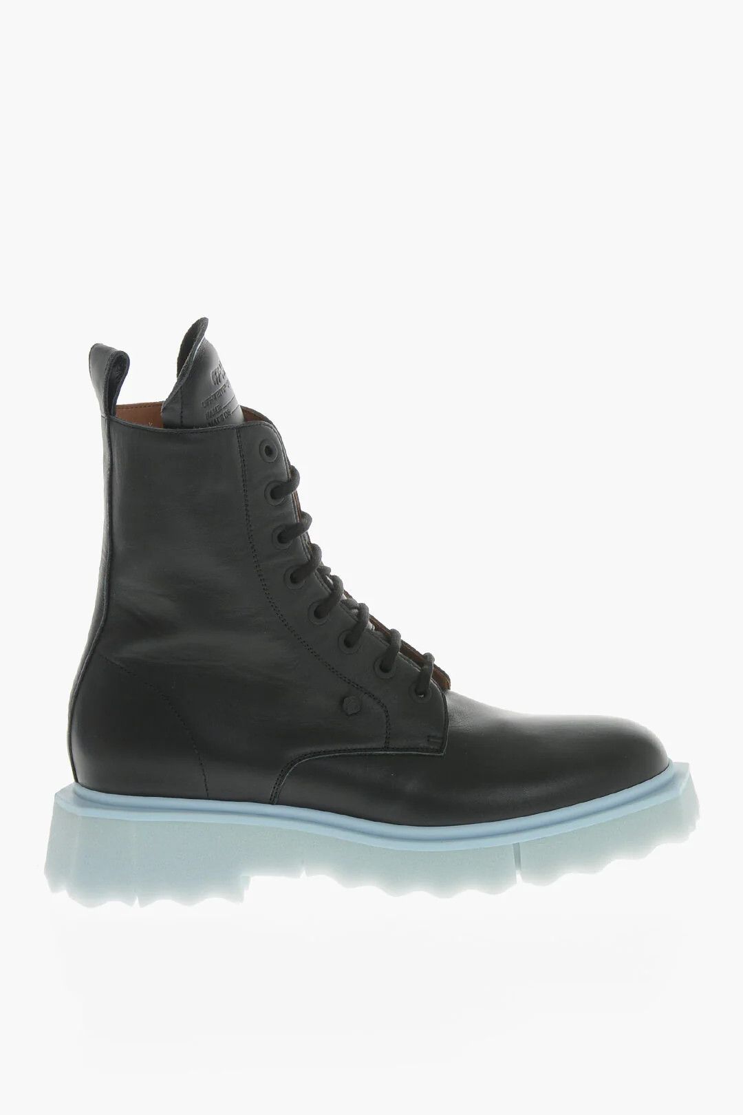 Off-White og1mm0426 Leather Combat Boots in Black Size US 12 / EU 45 - 1 Thumbnail