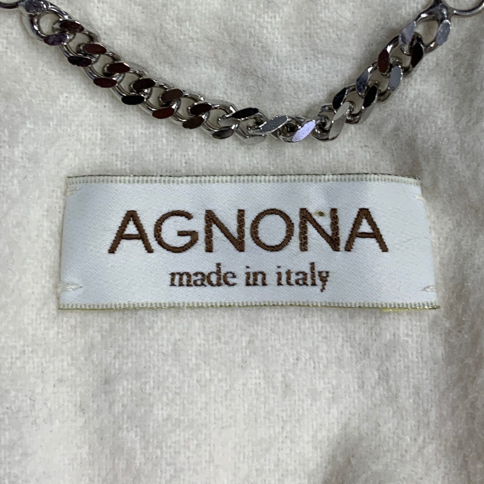 Agnona AGNONA 10 Cream Polyester Removable Fur Collar Zip Up Jacket Size L / US 10 / IT 46 - 10 Thumbnail