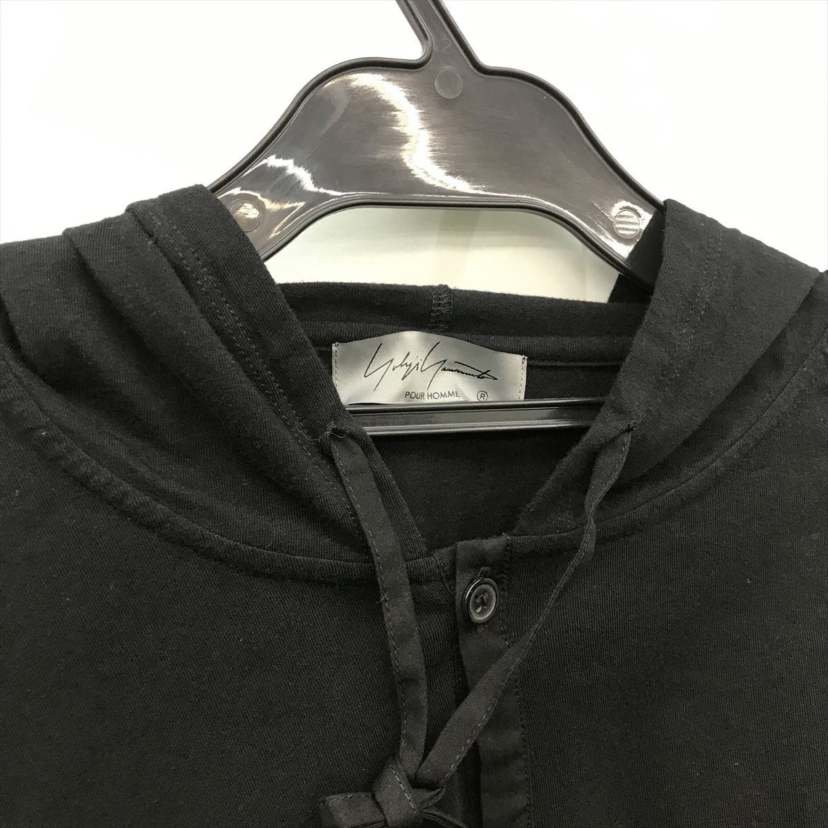Yohji Yamamoto Yohji Yamamoto POUR HOMME BLK hooded cut and sew Size US L / EU 52-54 / 3 - 3 Thumbnail
