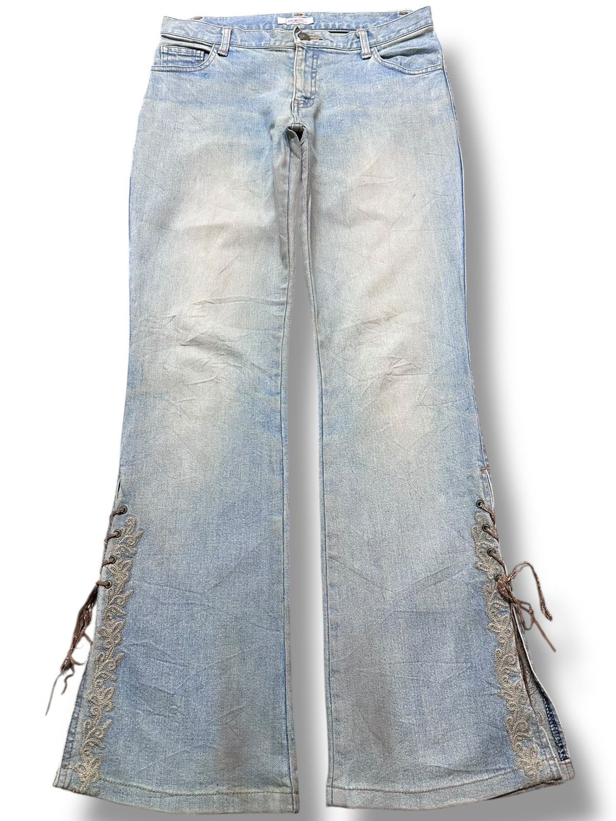 Vintage Maitresse Flare Bootcut Faded Mudwash Denim