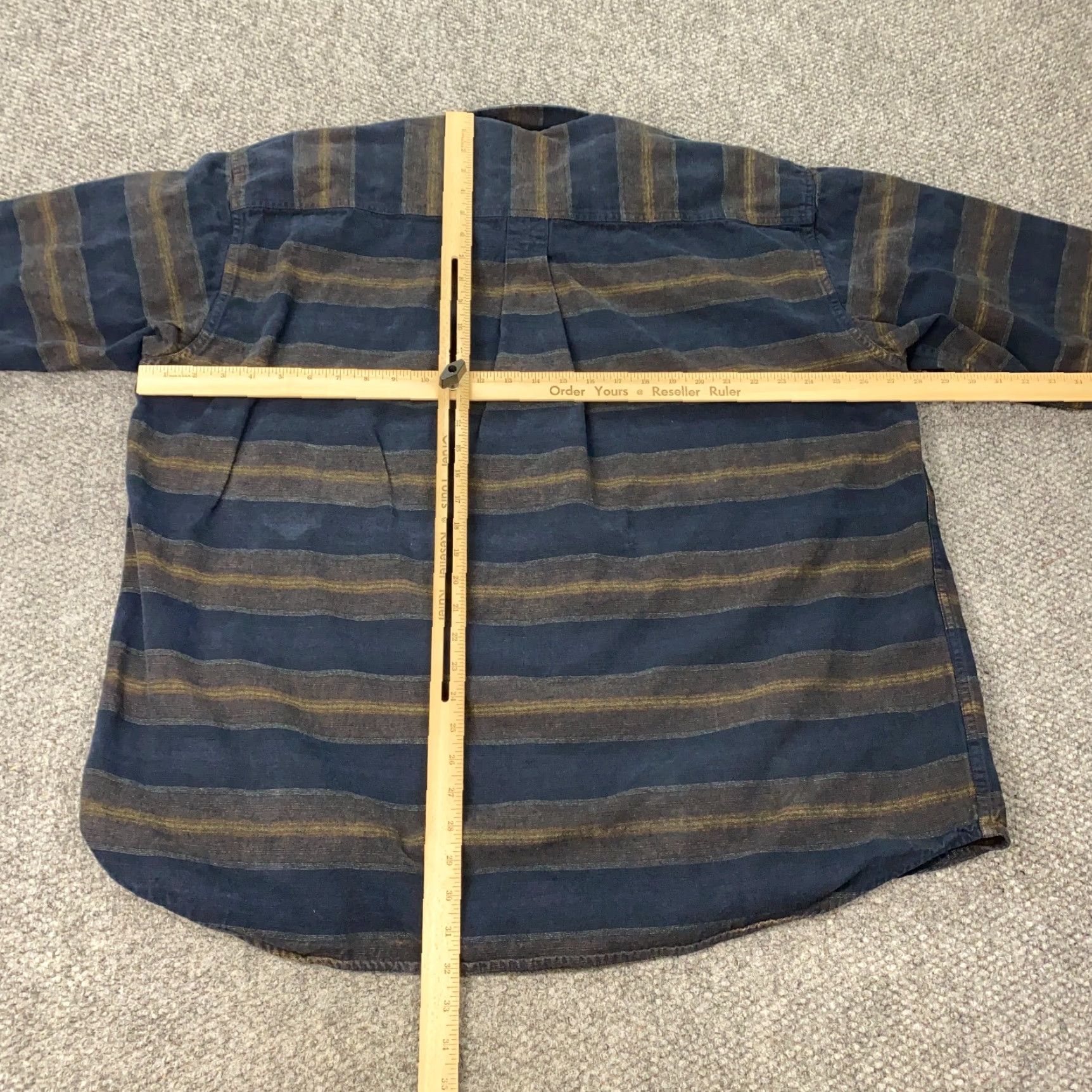 Vintage Cabela's Men’s 2XL Tall Long Sleeve Button-Down Shirt Cotton Flannel Striped Casual Size US XXL / EU 58 / 5 - 7 Thumbnail