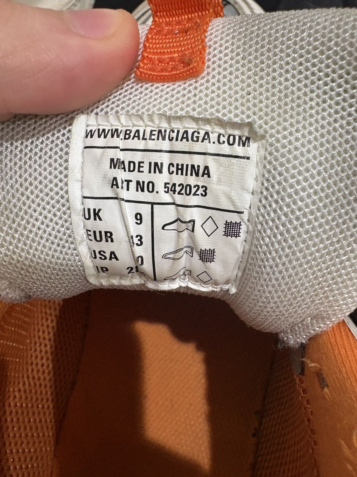 Balenciaga white and orange balenciaga tracks. Size US 10 / EU 43 - 6 Thumbnail