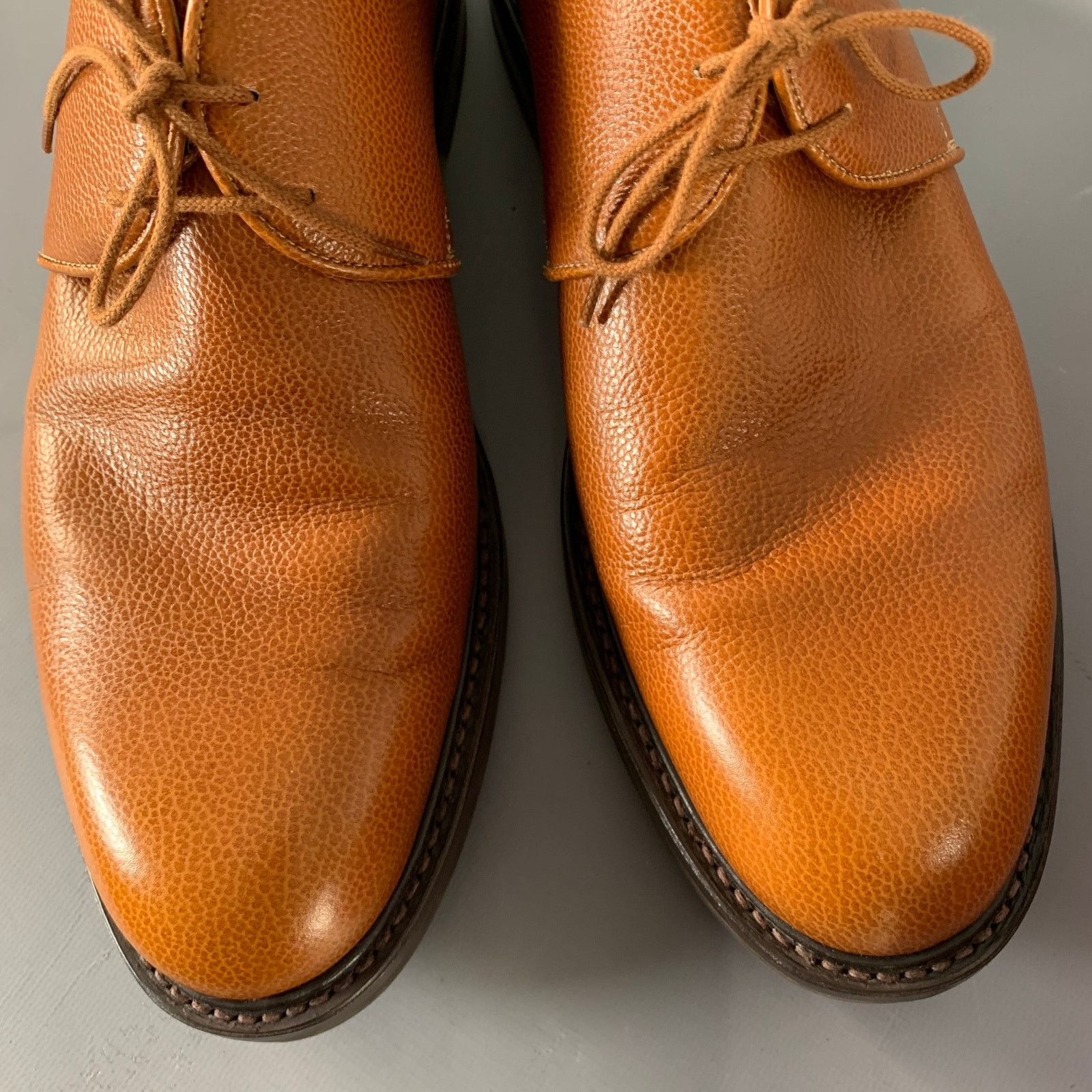 John Lobb JOHN LOBB Size 8.5 Grove Pebble Leather Lace-Up Chukka Boots Size US 8.5 / EU 41-42 - 10 Thumbnail