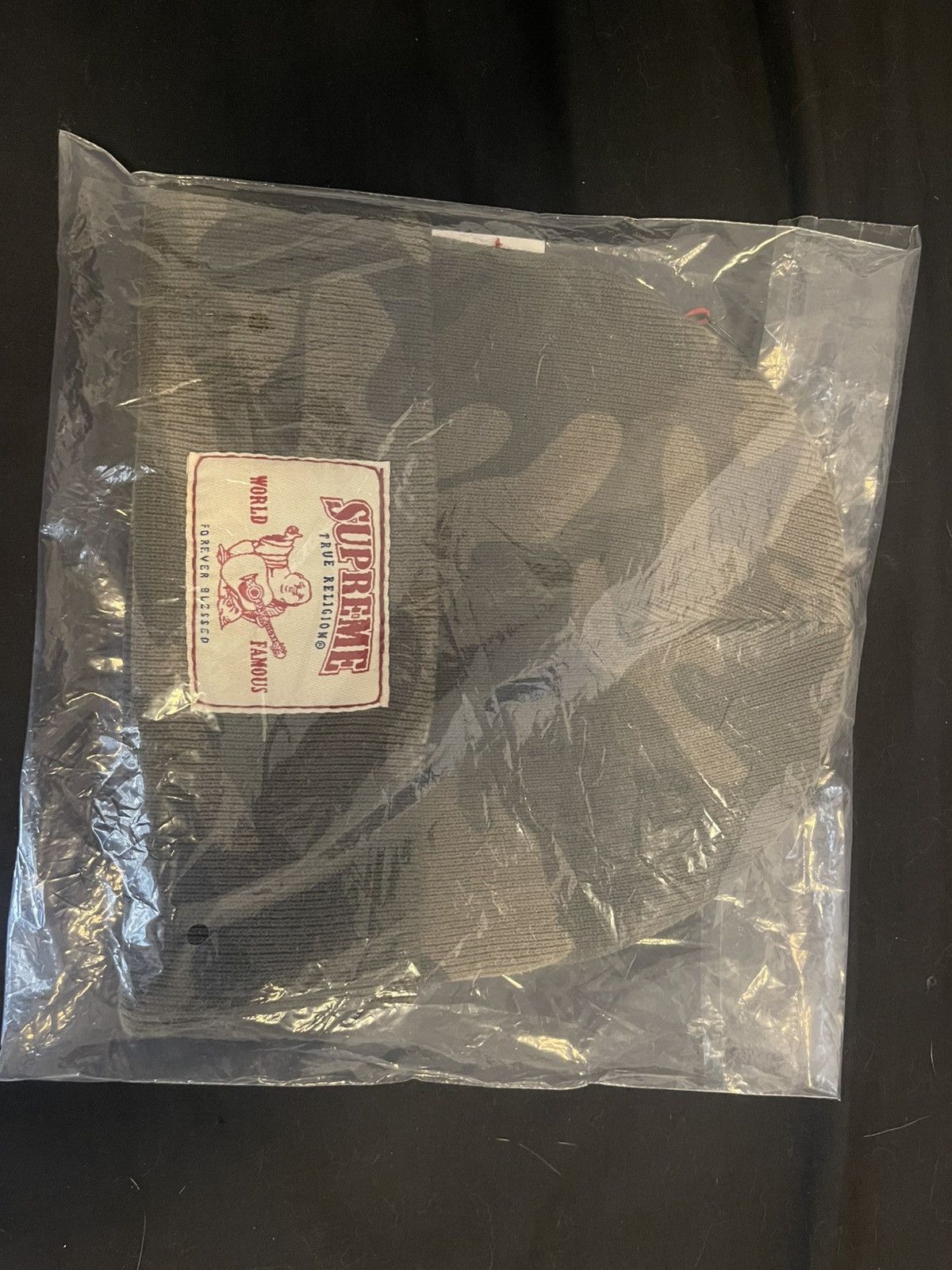 Supreme × True Religion Supreme x True Religion Olive Camo Beanie Size ONE SIZE - 4 Thumbnail