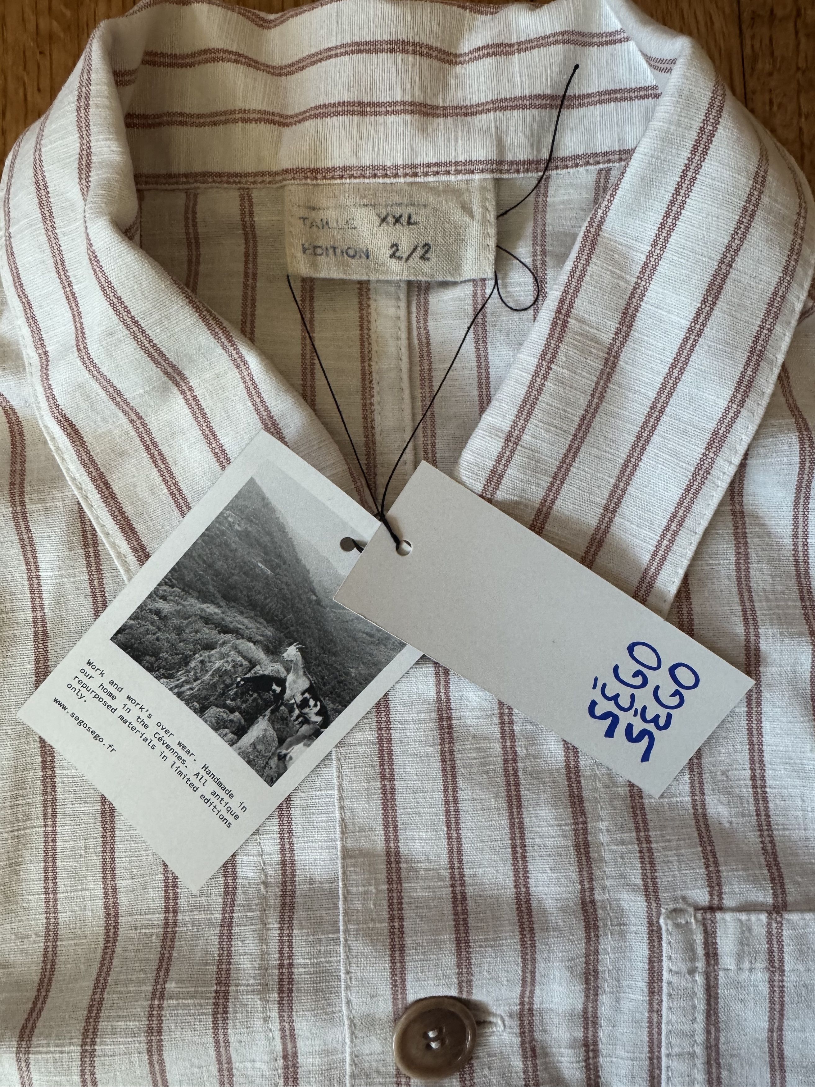 Other NWT Ségo Ségo XXL Striped Linen Work Shirt Size US XXL / EU 58 / 5 - 3 Thumbnail