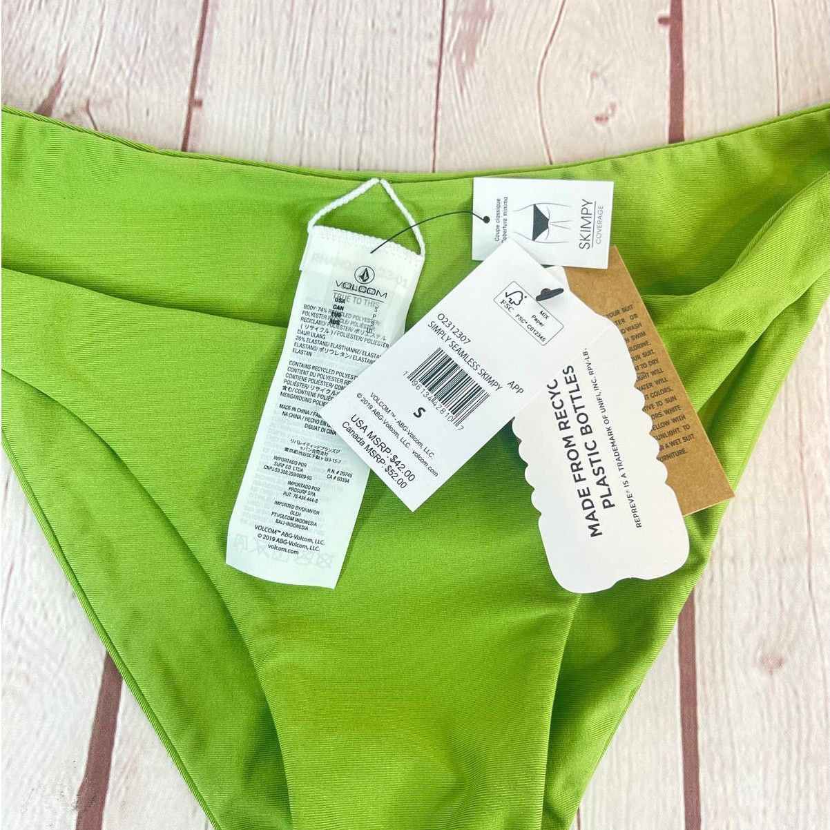 Volcom Volcom Simply Seamless Skimpy Bikini Bottom Women’s Size S Size ONE SIZE - 4 Thumbnail