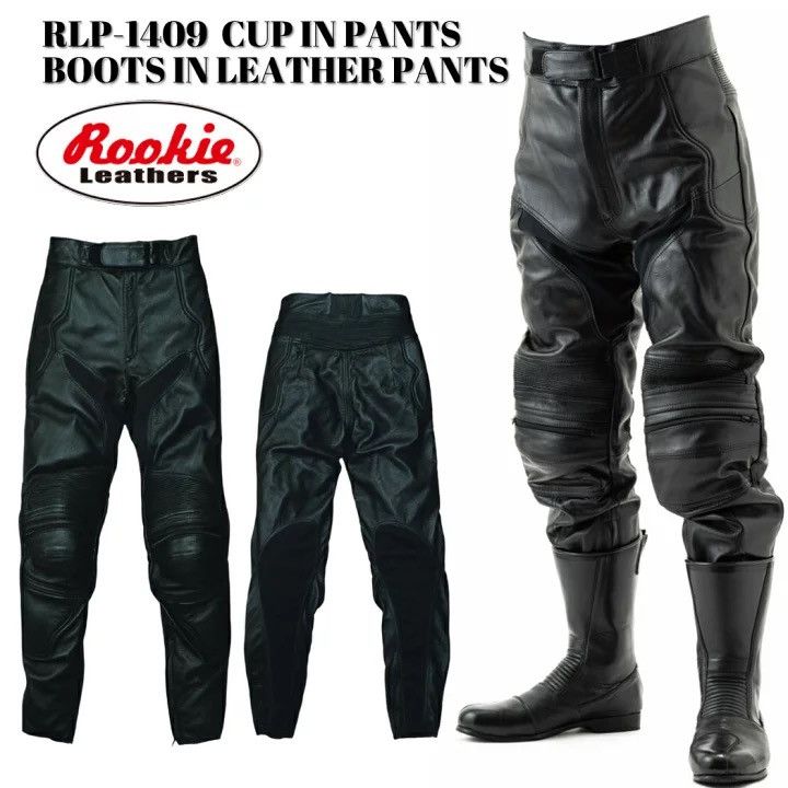 Kadoya Vintage Rookie RLP-1409 Bikers Leather Pants Size US 31 - 2 Thumbnail